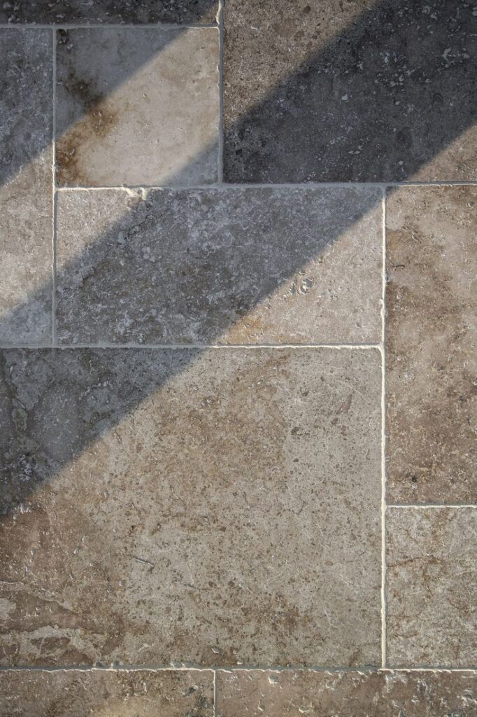 a picture oftravertine flooring