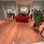red tarvertine flooring application picture