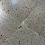 A CLOSE UP FROM BASALT TILES DRYLAID ON GROUND