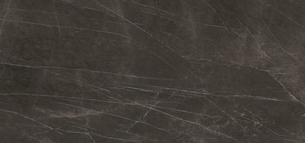"Pietra Grey Marble slab close-up with white veins"
